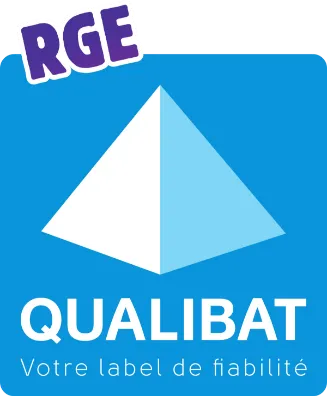 Logo RGE Qualibat attestant de la compétence de l'entreprise.